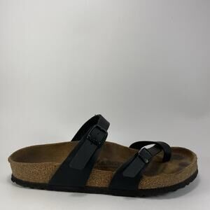 Birkenstock Mayari Toe Loop Sandals Womens Size 40 US Size 9-9.5 Black Leather